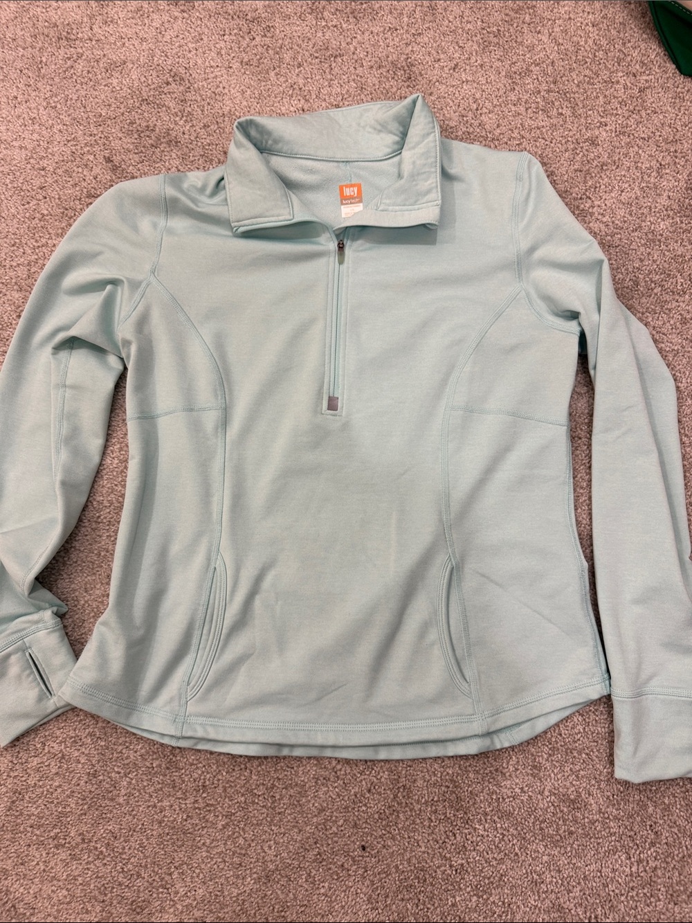 Lucy Light Blue Quarter-Zip Active Pullover